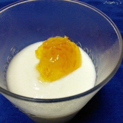 マーマレードジャムのせました(^○^)

水切りヨーグルトはクリームチーズっぽくなりますね
簡単で美味しかったです。